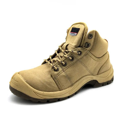 Beli PU Sol Sepatu Keamanan Listrik Kuning Kanvas Baja Sepatu Jari Industri online manufacture