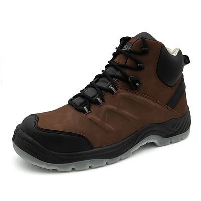 Beli Heavy Duty Steel Toe Work Boots Brown Pu Leather Boots Industri online manufacture