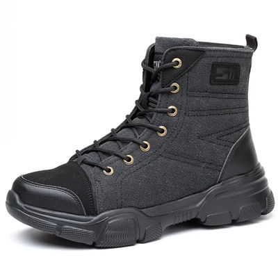 Beli Brown Boots Kereta Keamanan Ringan Bernafas Sepatu Steel Wide Toe Fleksibel online manufacture