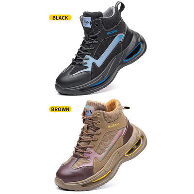 Beli Pengelasan Sepatu Keamanan Dengan Kevlar Plate Kuning Sepatu Baja Ringan online manufacture