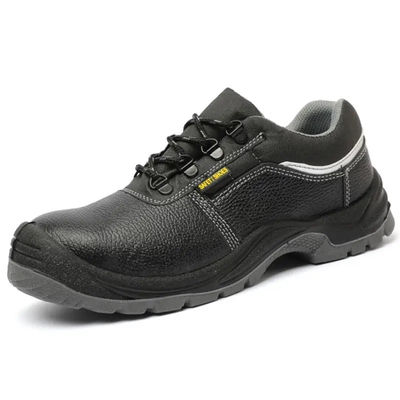Beli Sepatu kerja anti-slip kulit hitam baja tahan lama Sepatu keselamatan untuk pria online manufacture