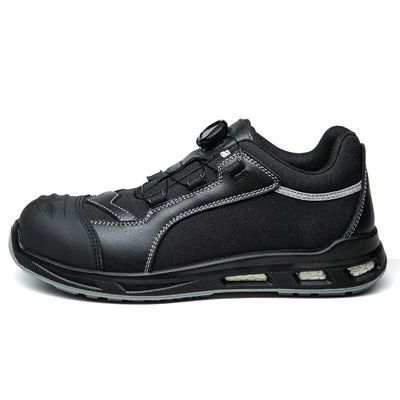 Beli Sepatu Kulit Sapi Hitam Pria tahan lama Sepatu Keamanan Hitam Tahan Lari online manufacture