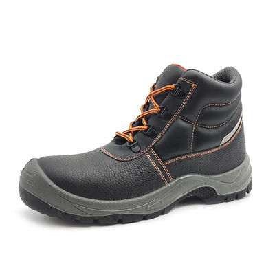Beli Anti Impact Industrial Safety Boots S1P / S3 Bot Kerja Kulit Hitam online manufacture