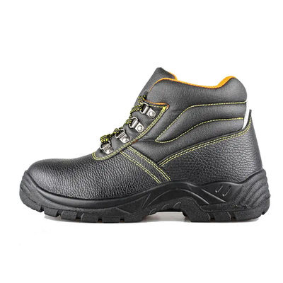 Beli Sepatu Kerja Baja Kaki Kulit Asli Sepatu Keamanan Plat Baja Ringan Hitam online manufacture