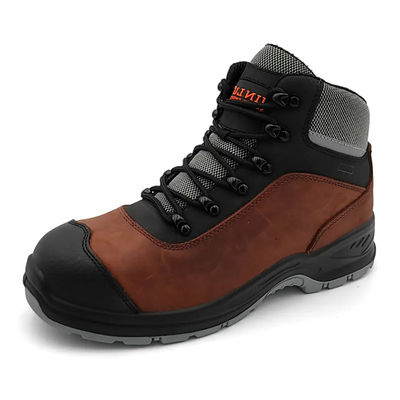 Beli Crazy Horse Kulit Kasual Sepatu High Cut Sepatu Keamanan Untuk Pria online manufacture