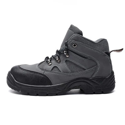 Beli Sepatu kulit asli abu-abu S1 / S3 Sepatu keselamatan dengan baja jari kaki dan pelat baja online manufacture