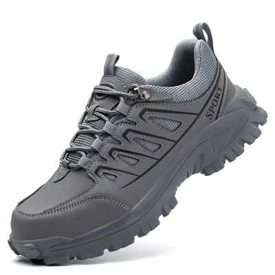 Beli Sepatu keselamatan industri abu-abu Serat mikro olahraga fashion Sepatu keselamatan tahan air S3 Standar online manufacture