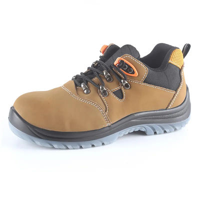 Beli Sepatu keselamatan konstruksi kulit Nubuck Kuning dengan kaki baja dan Tpu outsole online manufacture