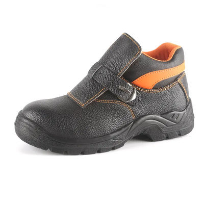 Beli Sepatu Keamanan Pengelasan Kaki Baja Tanpa renda Pria Sepatu Kerja Kulit awet online manufacture