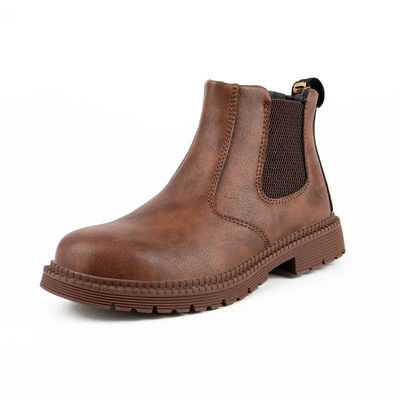 Beli Crazy Horse Kulit Chelsea Sepatu Keamanan Waterproof Steel Toe Boots Industrial online manufacture