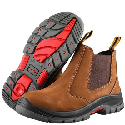 Beli PU kulit / karet sepatu luar tanpa renda Waterproof Chelsea Boots Kerja online manufacture