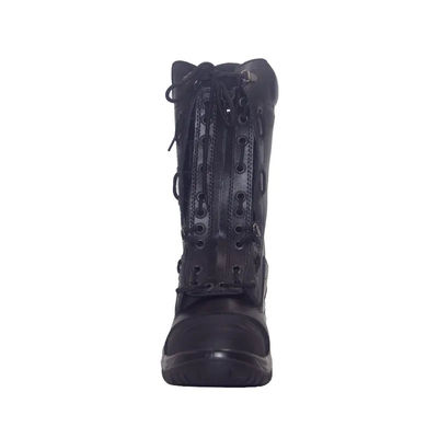Beli Sepatu Pemadam Kebakaran Kulit Hitam Isolasi Panas Sepatu Pemadam Kebakaran Sepatu Baja Kaki Reflektif Strip online manufacture
