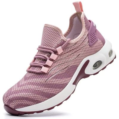 Beli Anti-Tonjolan / menghancurkan Sepatu Keamanan Untuk Wanita Baja Toe Cap Pelatih online manufacture