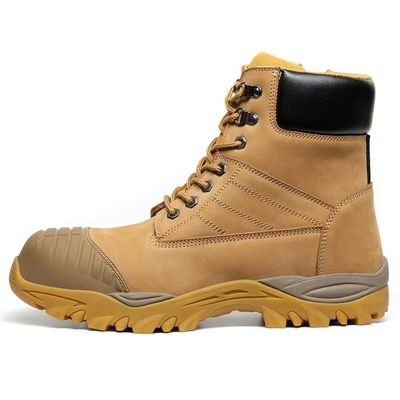 Beli Custom Steel Toe Boots High Top Martin Work Boots Brown Untuk Pria online manufacture