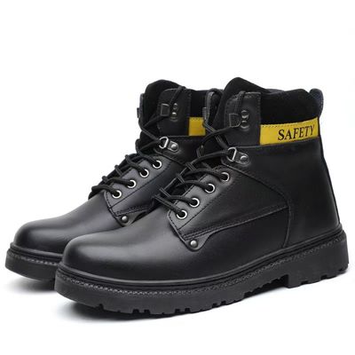 Beli Gaya Ringan Martin Boots Kuning Hitam High Top Boots Kerja Untuk Pria online manufacture