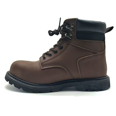Beli Brown Genuine Kulit Martin Boots Mid Top Goodyear Welt Boots Casual online manufacture