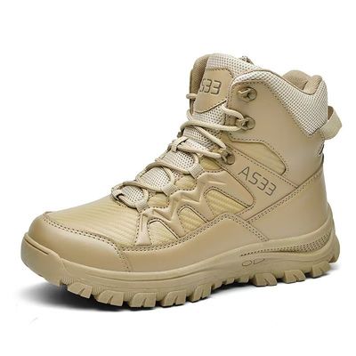 Beli Sepatu tempur taktis ukuran besar Sepatu hiking kuning untuk gurun online manufacture