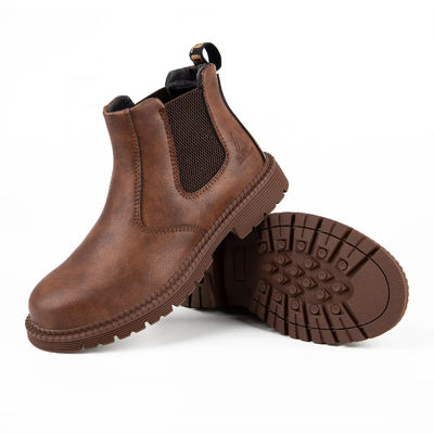 Beli Waterproof Woodland Chelsea Bergaya Sepatu Kulit Karet Pria Baja Toe online manufacture
