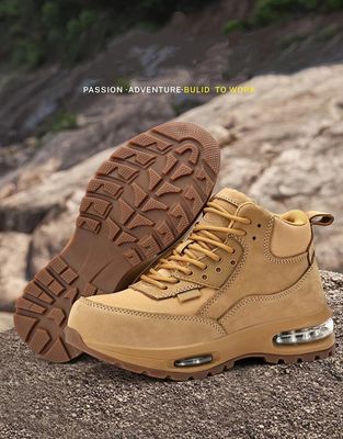 Beli Air-kusen Sol Keselamatan Sepatu Kerja Dalam Khaki Kain Oxford Untuk Perlindungan Maksimum online manufacture
