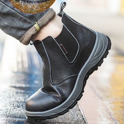 Beli Sepatu kerja dengan telapak kaki baja dan kulit serat mikro online manufacture