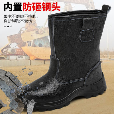 Beli Sepatu Kevlar Midsole Keamanan Kulit Sapi Kulit Asli Sepatu Kerja Dengan Kaki Baja online manufacture