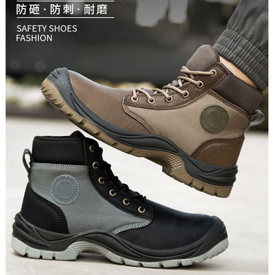 Beli PU Injeksi Pria Sepatu Kerja Dengan Kevlar Midsole Dan Microfiber Desain Kulit online manufacture