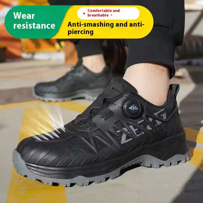 Beli Kevlar Mid Sole Anti-menusuk Steel Toe BOA Rotating Button Sepatu Keamanan Untuk Industri online manufacture