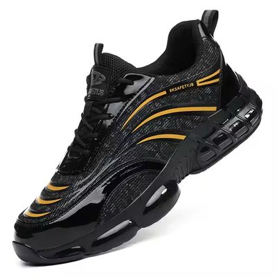 Beli Black Superfine Steel Wire Fabric Work Shoes TPU Safety Shoes Kevlar Anti-stab EVA Sole Work Shoes Comfortable Safety Shoes online manufacture