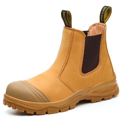 Beli OEM Gandum Nucuck Kulit Sepatu Keamanan baja Toe Kevlar Sepatu Keamanan PU Sol Sepatu Kerja Keamanan Sepatu Kerja online manufacture