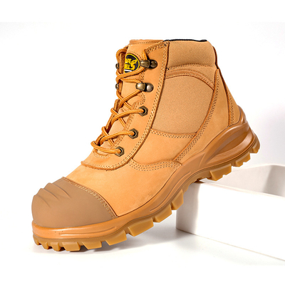 Beli Sepatu Keselamatan OEM Wheat Nucuck dengan Ujung Baja, Sol Tengah Baja, Sepatu Keselamatan Sol PU+TPU, Sepatu Kerja, Sepatu Kerja Keamanan online manufacture