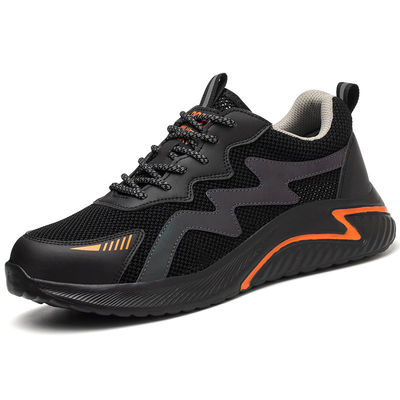 Beli Sepatu Keselamatan Listrik Sepatu Kerja dengan Sepatu Jari Kaki Plastik Anti Benturan untuk Pria Sol EVA Sepatu Kerja Pria Sepatu Keselamatan Sol Tengah Flyknit Kevlar online manufacture