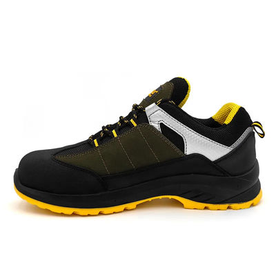 Steel Toe Nubuck Kulit Sepatu Waterproof Impact Resistant Sepatu Untuk Berlari