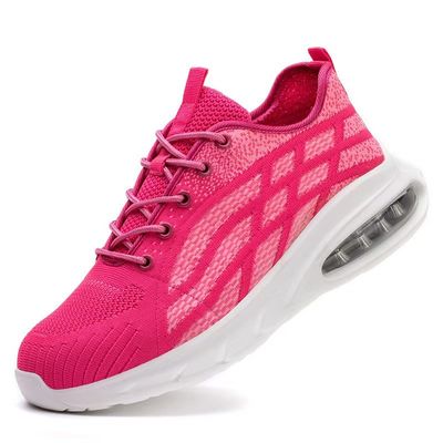 Sepatu Kerja Ringan Bernafas Hitam / Pink Sepatu Kerja Wanita