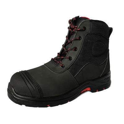 Sepatu Unisex Pengelasan Keamanan Hitam Sepatu tahan abrasi Untuk Pria