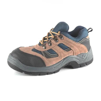 Baju Suede Kulit Sepatu Keamanan Nyaman Outdoor Baja Toe Boots Brown