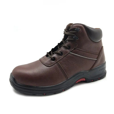 Steel Toe Mines Safety Boots Brown Woodland Sepatu Keamanan Industri Unisex