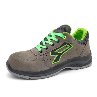 Grey Sepatu Keamanan Nyaman Anti-Tonjolan Sepatu Baja Sport Industrial