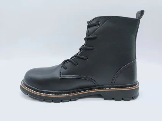 Pria Sepatu Kerja Tinggi Hitam Sepatu Kulit Bergaya Tahan Gelembung