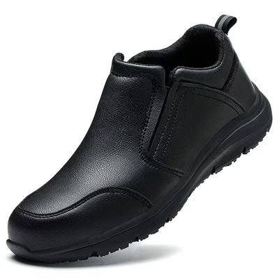 Ketahanan yang tahan lama Sepatu Keamanan Nyaman Hitam Ketahanan Slip Chef Sepatu Anti Puncture