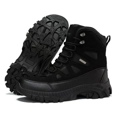 Boots taktis militer tahan lama coklat hiking combat boots bernapas