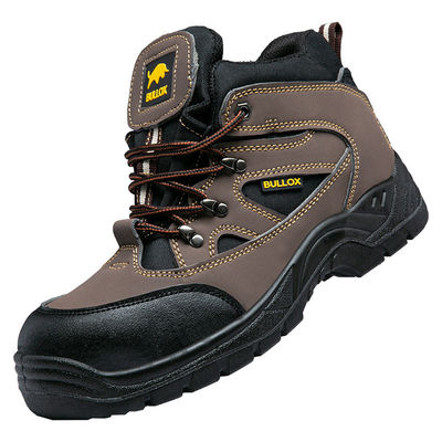 Sepatu Keamanan Kain Oxford Pria PU Injeksi Sol Plat Baja Anti Proof Pekerjaan Untuk Pria