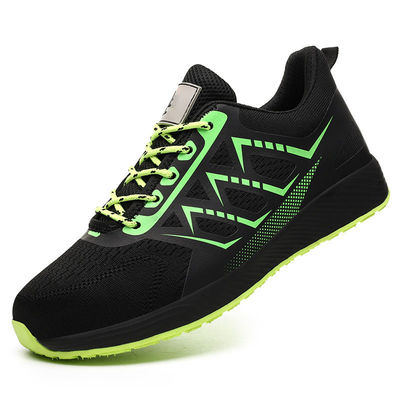 Unisex Flying Knit Kevlar Steel Toe Sepatu Keamanan Industri Untuk Wanita Anti Smashing Pekerjaan