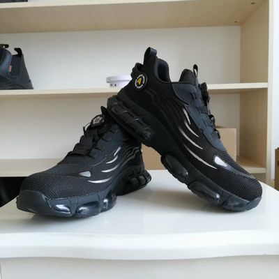 BOA Rotating Button Work Shoes Flying Knit Work Shoes Comfortable Safety Shoes Kevlar Midsole Baja Toe PU Sol